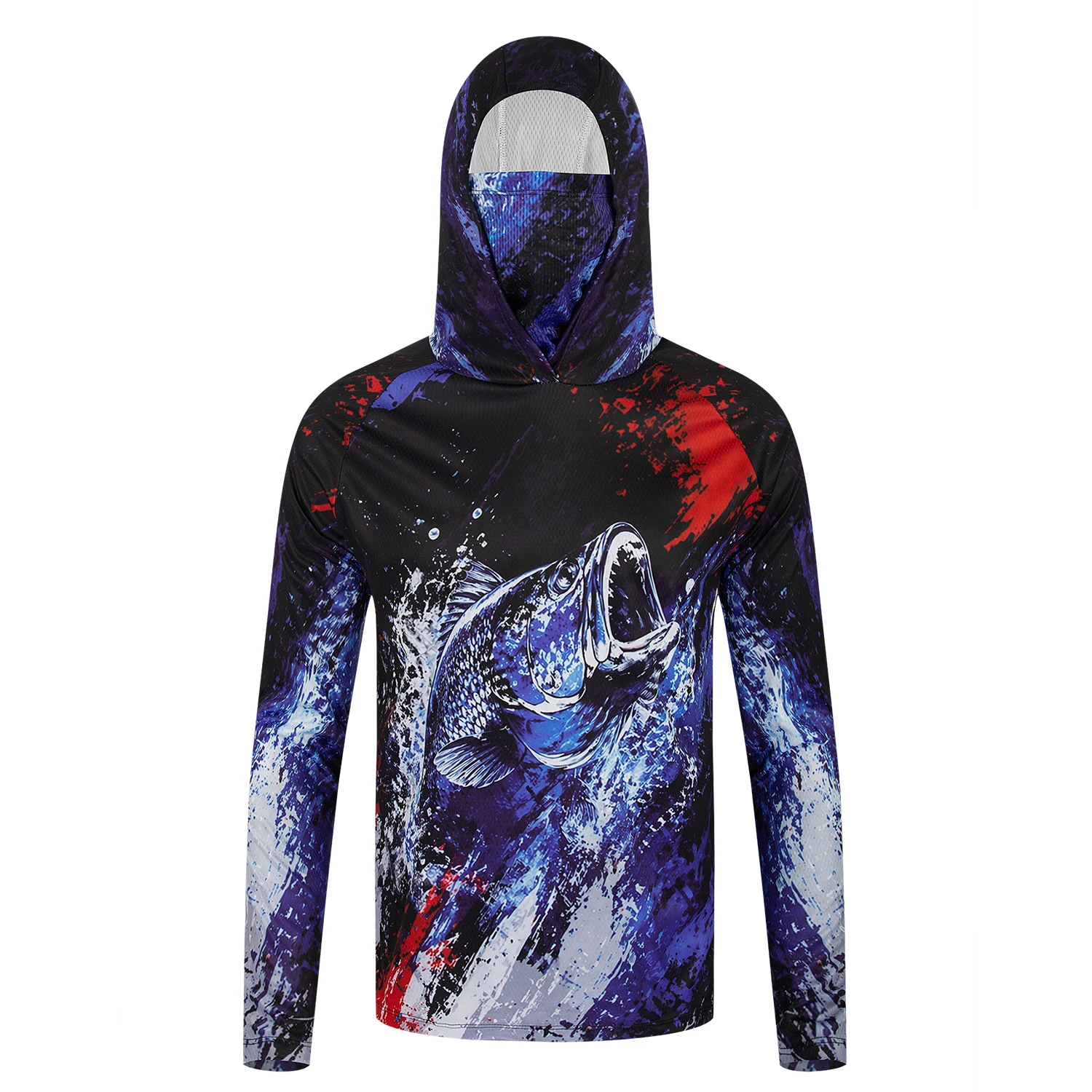 Camisa de pesca com capuz e pr - Fishing Mask Sun Protection avaliação e preço
